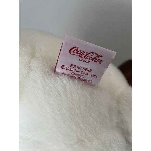 NWT Vintage 1993 Dakin Coca Cola Polar Bear w/ Scarf Plush, 11” - Picture 4 of 10